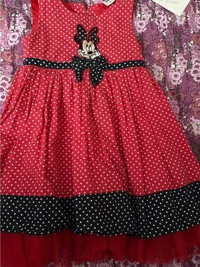 Disney Red and Black Polka Dot Minnie Mouse Dress